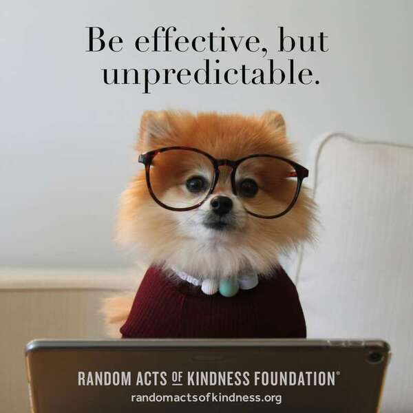 Be effective, but unpredictable. —Brooke