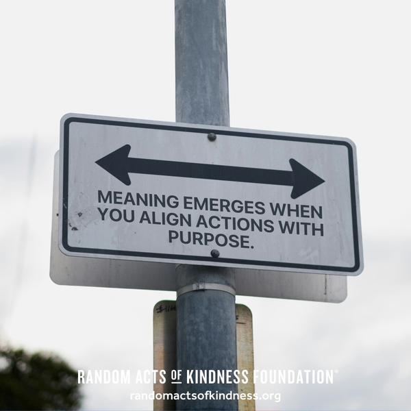 Meaning emerges when you align actions with purpose. —Brooke